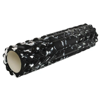 Роллер массажный цилиндр (ролик мфр) 45см Grid Spine Roller EVA LiveUp LP8233 черный