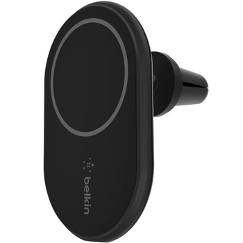 Автомобільний тримач із функцією бездротової зарядки Belkin BoostCharge Wireless Car Charger with MagSafe 10W Black (WIC004BTBK-NC)