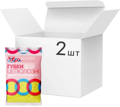 Упаковка губок целюлозних Добра Господарочка 2 шт по 2 губки (4820086522250)