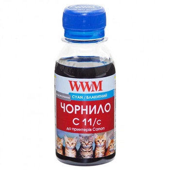 Чернила WWM Canon CL511/513/CLI521/CLI426 100 мл Cyan (C11/C-2)