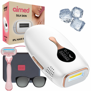 Фотоэпилятор AIMED Silk Skin PRO Ice Cooling IPL Intensed Pulse Light белый