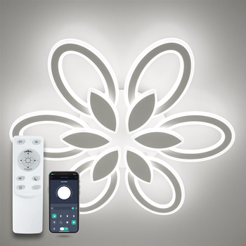 Люстра світлодіодна стельова LUMINARIA AURORA DOUBLE 120W 6F 620/80 WHITE 220V IP20 (6951427262899)