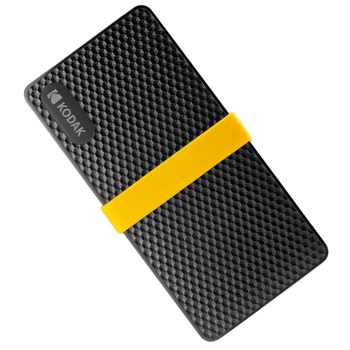 Внешний диск Kodak X200 Series, 512 Gb, SSD, твердотельный, USB Type-C 3.1, Black