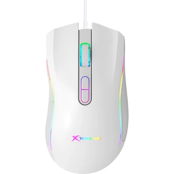 Компьютерная мышь Xtrike GM-314 игровая 800–7200 DPI 7 кнопок RGB белая (GM-314)