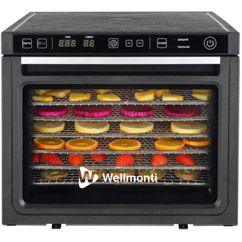 Сушарка для овочів і фруктів Wellmonti WM-1001 професійна 47 л. + лоток для пастили, сито для трав