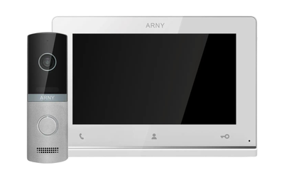 Комплект ARNY AVD-7121 (AVD-710 2Мп 7'' TFT + AVP-NG230 1Мп 120°), White + Silver