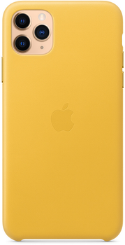 Etui Apple Leather Case do Apple iPhone 11 Pro Max Meyer Lemon (MX0A2)