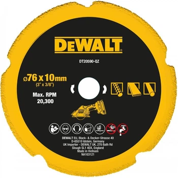 Диск алмазный DeWALT 76х1.3х10мм универсальный (DT20590)