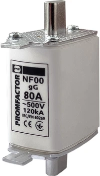 Запобіжник ножовий з плавкою вставкою Промфактор NF00.80A 500V 120kA