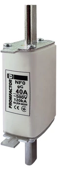 Запобіжник ножовий з плавкою вставкою Промфактор NF0.40A 500V 120kA
