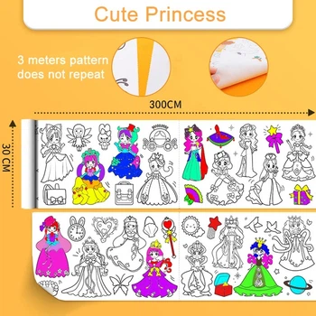 Раскраска в рулоне Byfa Cute Princess