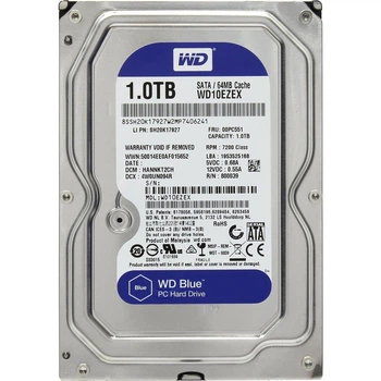 Жорсткий диск WD Blue 1 ТБ 3,5" SATA 7200 об/хв 64 МБ Refurbished для ПК (375C4FCAA208)