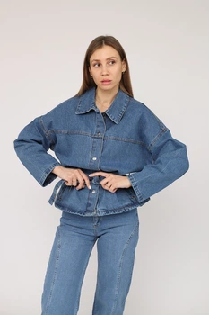Куртка джинсовая женская XL цвет синий YUKI ЦБ-00274154