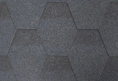 Битумная черепица СИМ ШИНГЛ HEXAGONAL ГРАФИТ (2,52 м.кв/уп)