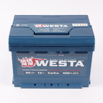 Автомобільний акумулятор WESTA Premium (+/-) 12V 60Ah (600A) Euro (AKBLU11747)