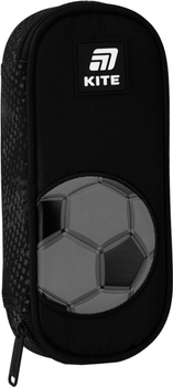 Пенал шкільний Kite Football 22x8.5x4.5 см Чорний (K25-599-4)