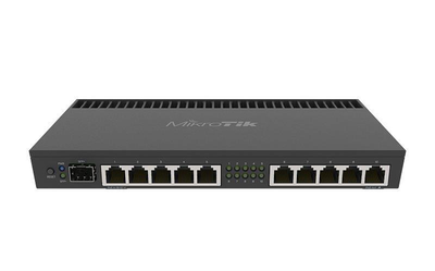 Маршрутизатор MikroTik RB4011iGS+RM (4x1.4 GHz/1Gb, 10x1GE, 1xSFP+) зовнішній адаптер живлення