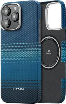 Карбоновий чохол Pitaka Tactile Woven Case Moonrise для iPhone 16 Pro Max Синій (KI1601MOM)