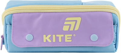 Пенал шкільний Kite 9.5x20x11.5 см Блакитно-фіолетовий (K25-2702-4)