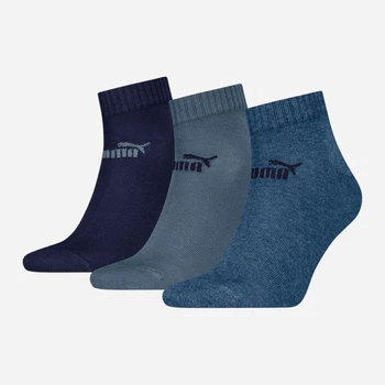 Набор женских носков коротких хлопковых Puma Elements Unisex Plain Q 94710808 35-38 3 пары Denim Blue (8720245958356)