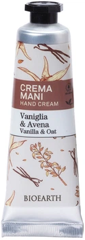 Крем для рук увлажняющий и смягчающий Bioearth Vanilla & Oat 30 мл (8029182014171)