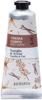 Крем для тіла зволожуючий та пом'якшуючий Bioearth Vanilla & Oat 75 мл (8029182014201)