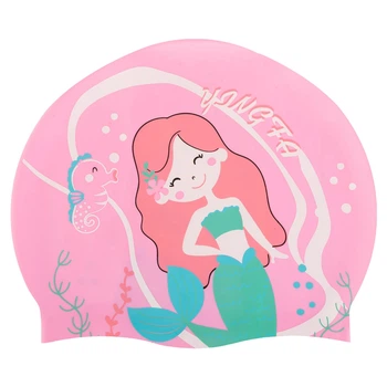 Шапочка для плавания детская силиконовая Yingfa Junior 0012-1 Pink-Red-Mint