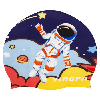Шапочка для плавания детская силиконовая Yingfa Junior 0012-1 Blue-White-Yellow