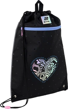 Сумка для взуття Kite Love is K25-601M-5 46х33 см Чорна (K25-601M-5)