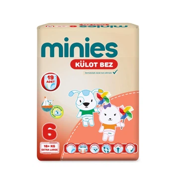 Дитячі підгузки-трусики Minies розмір 6 (16+ кг) 19 шт