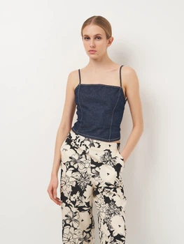Футболка жіноча Zara 6929/340 XL Темно-синя (06929003400058)