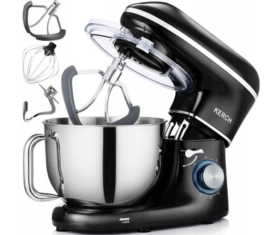 Кухонний планетарний комбайн Kerch Mychef PR2200 3000 Вт із підсвічуванням Чорний із сріблястим