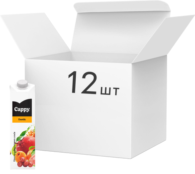 Упаковка нектару Cappy Екзотик 1 л х 12 шт (5449000333216)