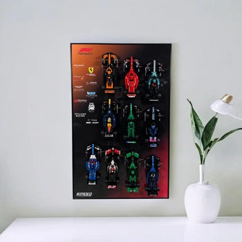 АРТ Тримач Рамка 80x50см для Всіх Десяти Конструкторів Speed Champions F1 (66802) Сезону 2024 F1 / (77242) / (77244) / (77251) / (77249) / (77248) / (77247) / (77246) / (77245) / (77243) / (77250) Type-A