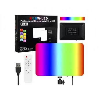 Лампа відеосвітло LED RGB PM26 23x16 cm 96 Lights 2700K-6000K Remote USB + Adapter inside