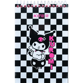 Блокнот на спіралі Kite Kuromi HK24-196, А6, 48 аркушів, нелінований