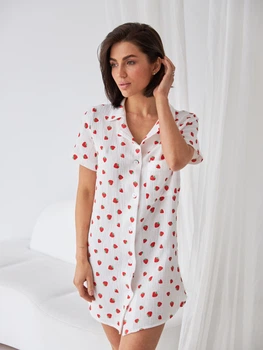 Ночная рубашка женская хлопковая BARWA garments 0364 L Белая (2110003643123)