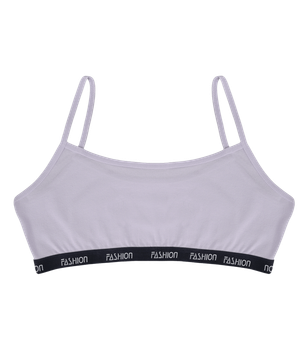 Підлітковий топ на тонких бретельках із написом FASHION - Donella - 5971PD6 - 152-158 см - Світло-фіолетовий