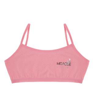 Підлітковий топ на тонких бретельках із написом MiRACLE - Donella - 5981B20 - 146-152 см - Світло-червоний