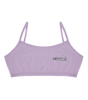 Підлітковий топ на тонких бретельках із написом MiRACLE - Donella - 5981B20 - 146-152 см - Світло-фіолетовий