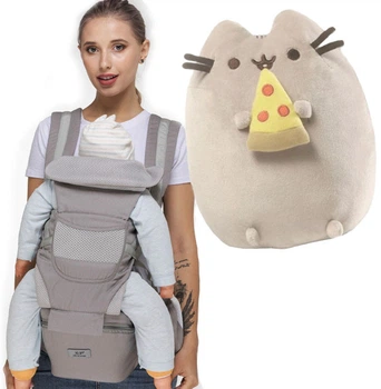 Хипсит, Эрго-рюкзак, переноска Baby Carrier 6 в 1 Серий и Пушин кэт с пицой в лапках 15х18см(vol-9731)