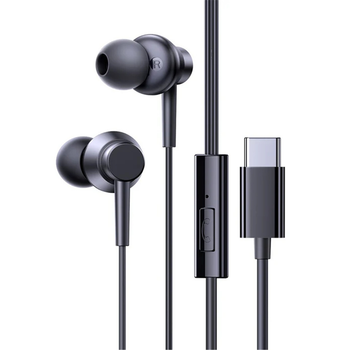 Навушники на роз'єм Type-C з мікрофоном провідні Baseus Encok CZ11 Wired Earphones (Type-C, DAC, 1.1 m). Black