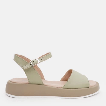 Женские сандалии кожаные PARADIZE SHOES SAN-145 39 Зеленые (ROZ6501009731)