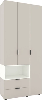 Шкаф Metkas Home A002L 1000x420x2300 мм ЛДСП Кашемир-Белый Снег (MA002L-KB)