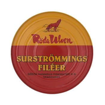 Сюрстрьомінг Surstromming Fileer Röda Ulven 400г банка (філе ферментованого оселедця Surströmming сюрстремінг) (22215)