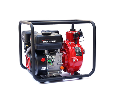 Мотопомпа бензинова KGL15HP, продуктивність 15 м3 - година, потужність 7 к.с.