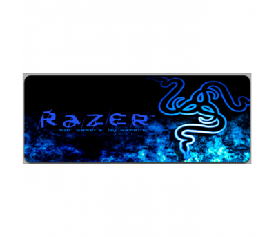 Килимок 400*900 тканинний RAZER 25 з боковою прошивкою, товщина 2 мм, колір Black - Blue, Пакет