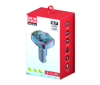 FM-модулятор Q7 з еквалайзером, 3.1A, PD18W, USB, TF, 55.5х41.5х37.5