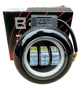 Светодиодная LED фара 45ВТ круглая+ДХХО