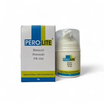 Терапевтичний гель від акне перекис бензоїла Perolite 5 gel 30г з дозатором Індія